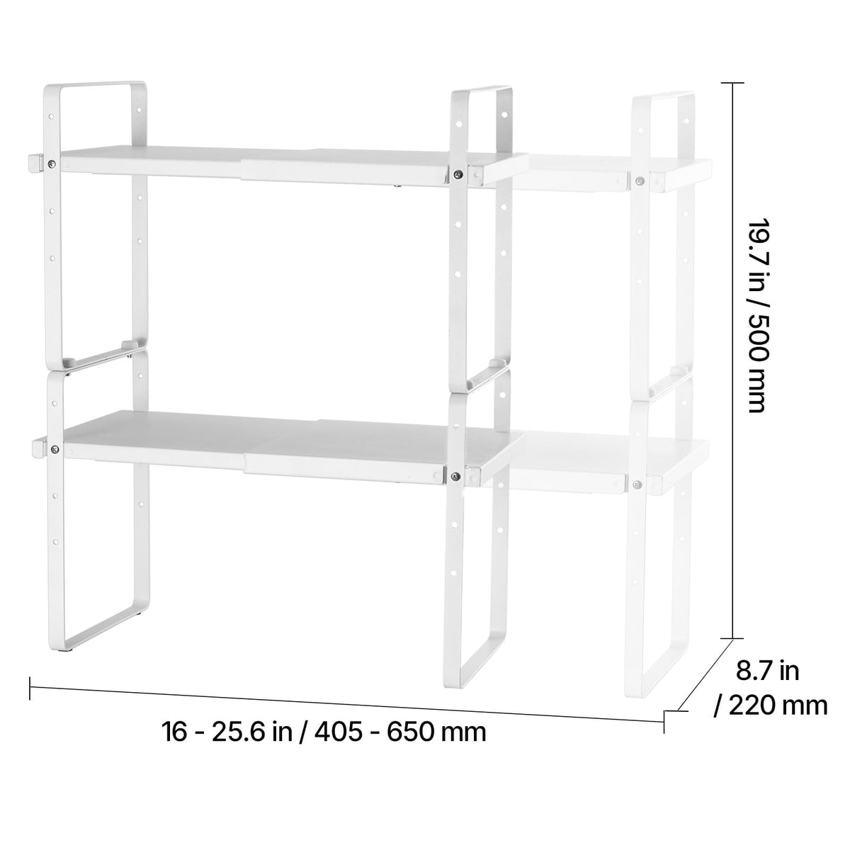 White Iron Kitchen Cabinet Organizer Shelf