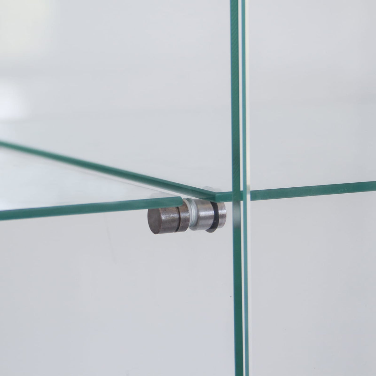 Large Glass Display Cabinet - 4 Shelves, White Storage