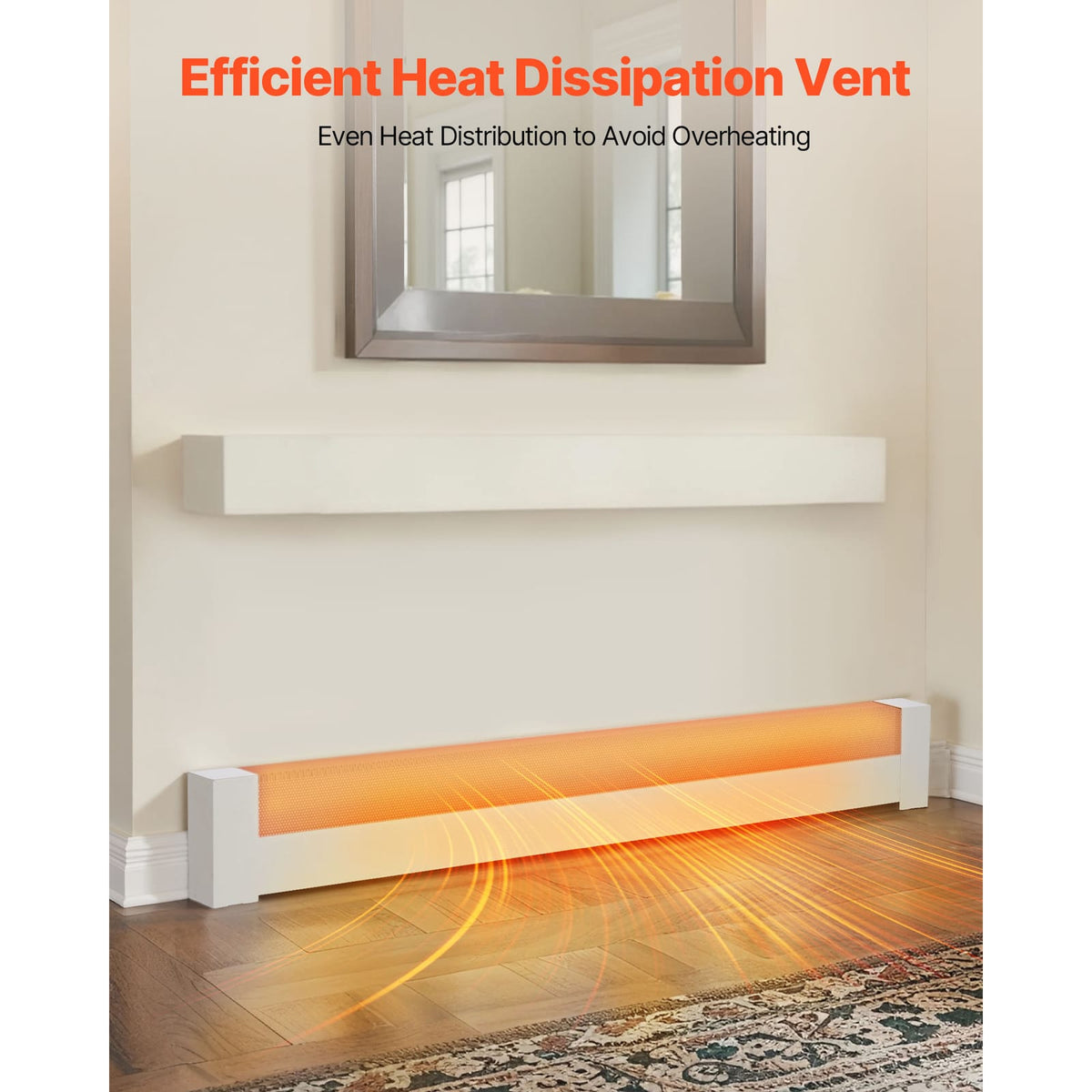 Baseboard Heater Covers - 5ft White Steel, Easy Installation