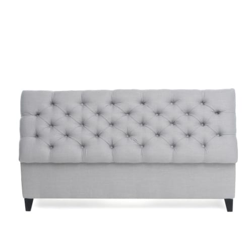 Light Gray Fabric Storage Ottoman - 51" W