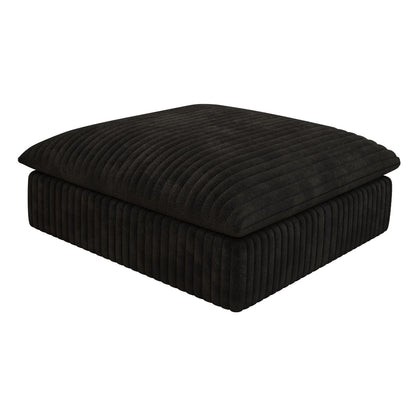 Black Cloud Sofa - Corduroy Fabric, Deep Seat for Living Room