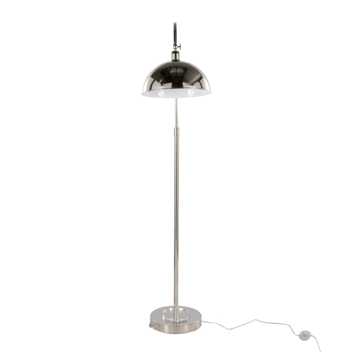 Clear Nickel Crystal Floor Lamp - Bedroom Lighting