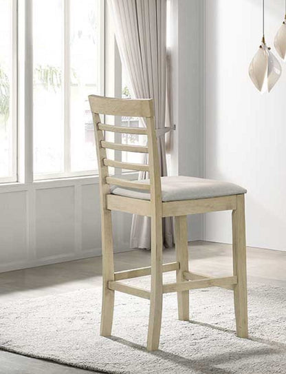 Cream Square Dining Table Set with 5 Chairs