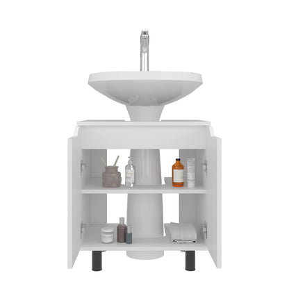 White Bathroom Vanity Cabinet with Storage