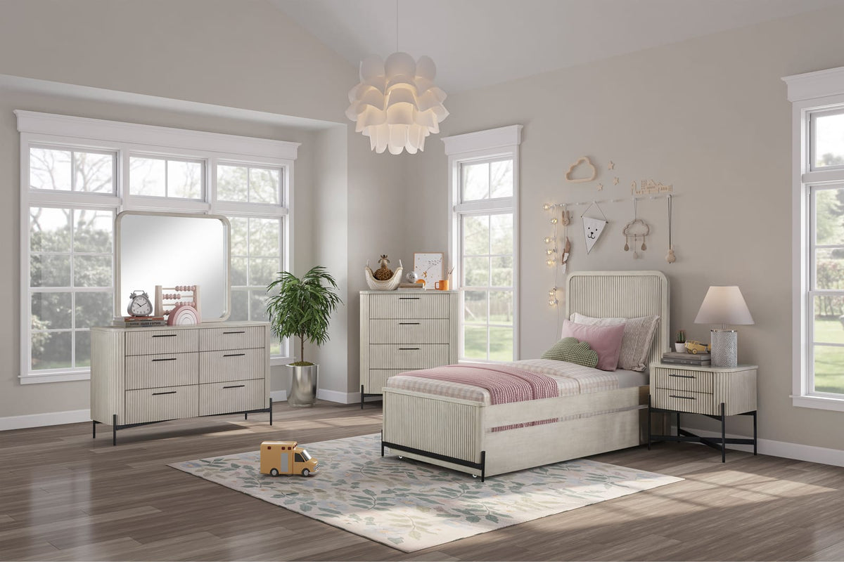 Taupe Solid Wood 4 Drawer Dresser - 39.75" W for Bedroom