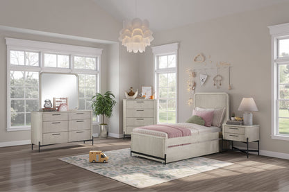 Taupe Solid Wood 4 Drawer Dresser - 39.75" W for Bedroom