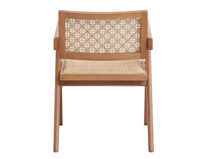 Natural Rattan Patio Arm Chairs Set for Garden and Porch Seating