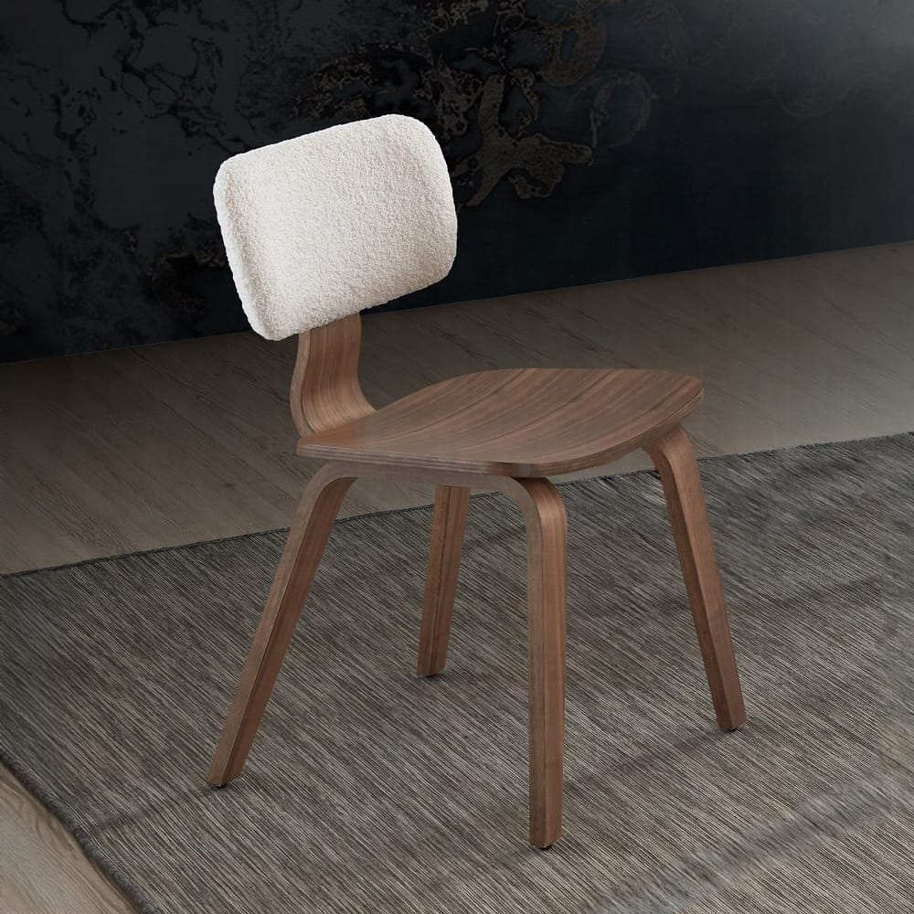 Walnut Dining Room Side Chairs Set of 2 Modern Wood Seating