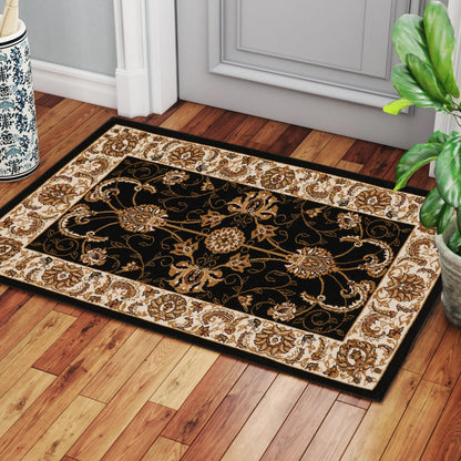 Black and Ivory Manchester Area Rug - 3' x 5' Rectangle