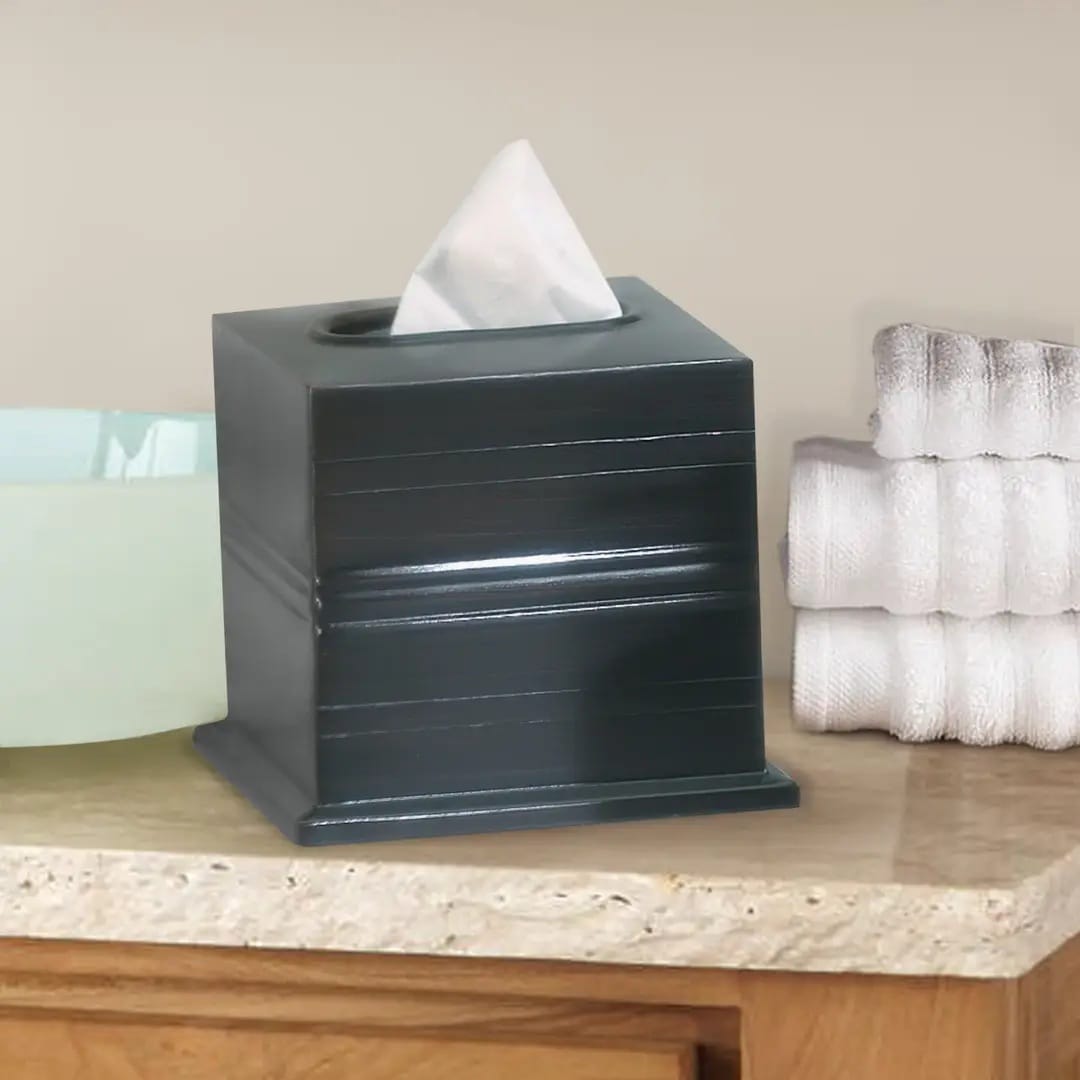 Oil-Rubbed Bronze Tissue Box Cover - Stainless Steel for Bathroom