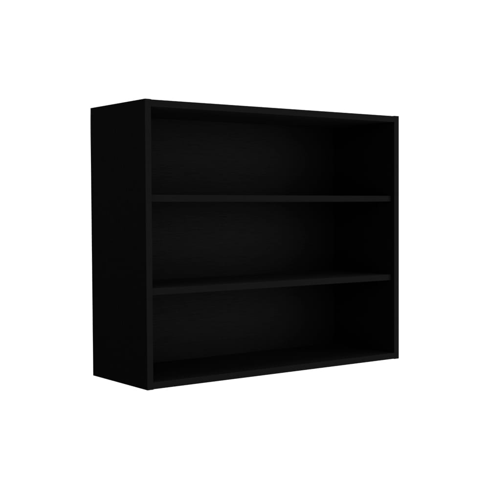 Black Engineered Wood Kitchen Wall Cabinet - 34.6" Wide