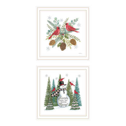 Multicolor Wood Paper Wall Art - 2 Piece Vignette Decor