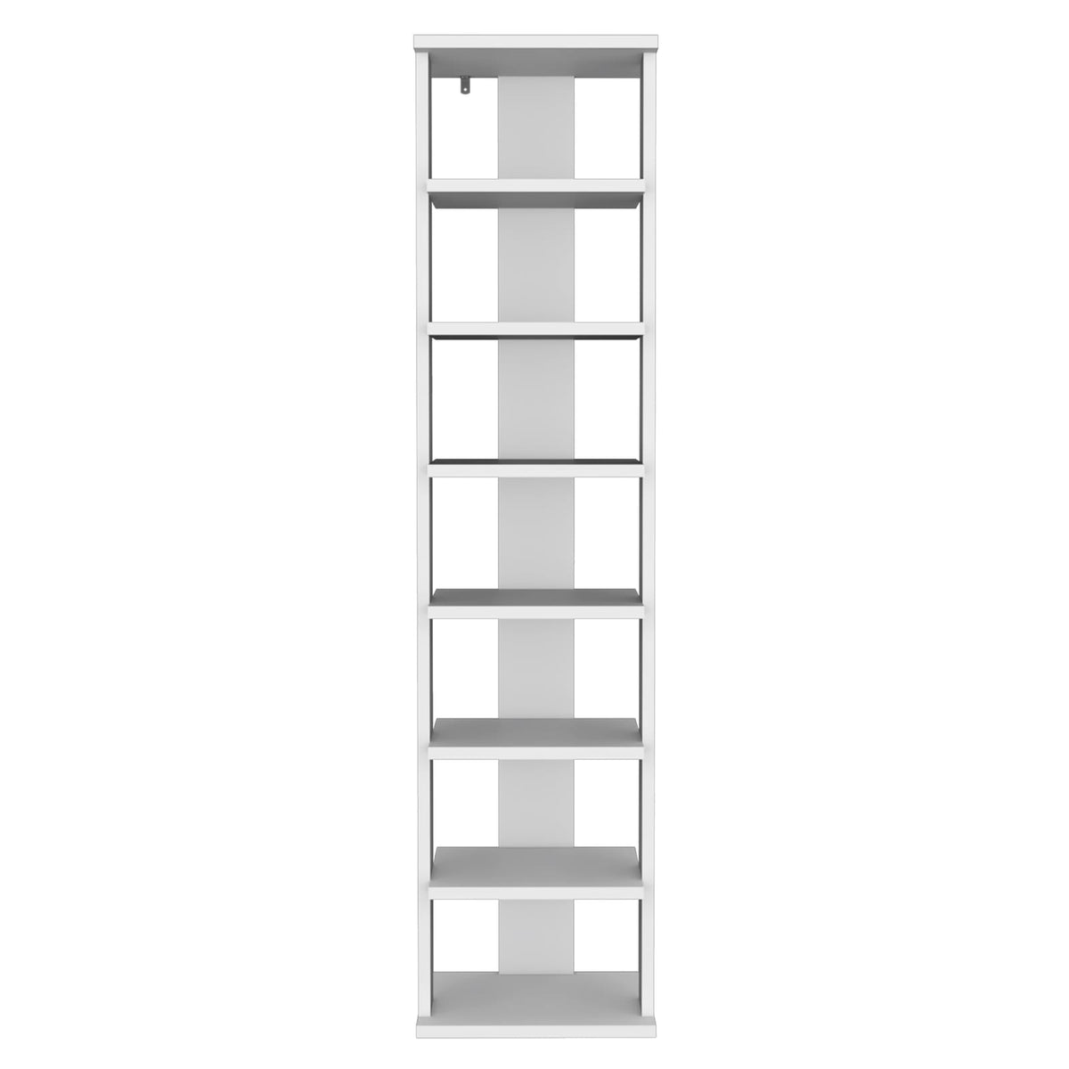 8-Tier White Shoe Rack - Bedroom Storage Tower for Living Room