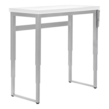 Adjustable Computer Desk - White Laminate, 48"L Home Office Desk