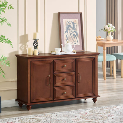 47.3" Mid Century Modern Sideboard Buffet - Walnut MDF Storage