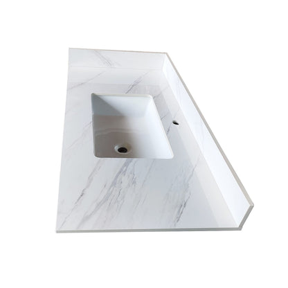 White Sintered Stone Bathroom Sidesplash 22 Inch