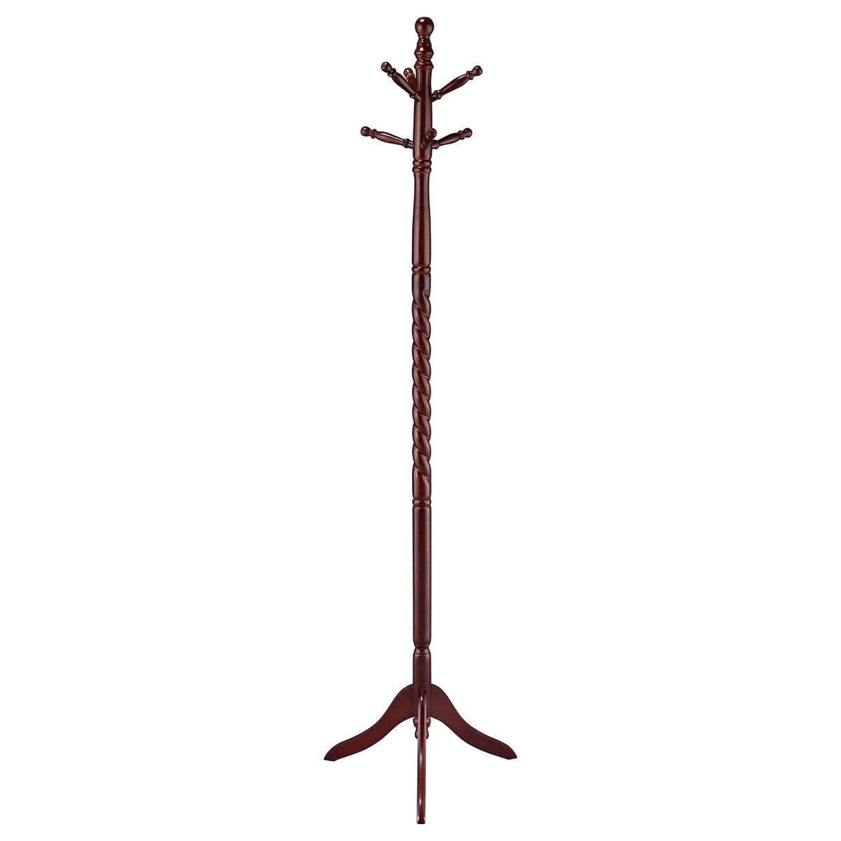 Brown Wood Coat Rack - Traditional Entryway Style