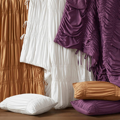 Purple Microfiber Comforter Set for Romantic French Country Bedroom