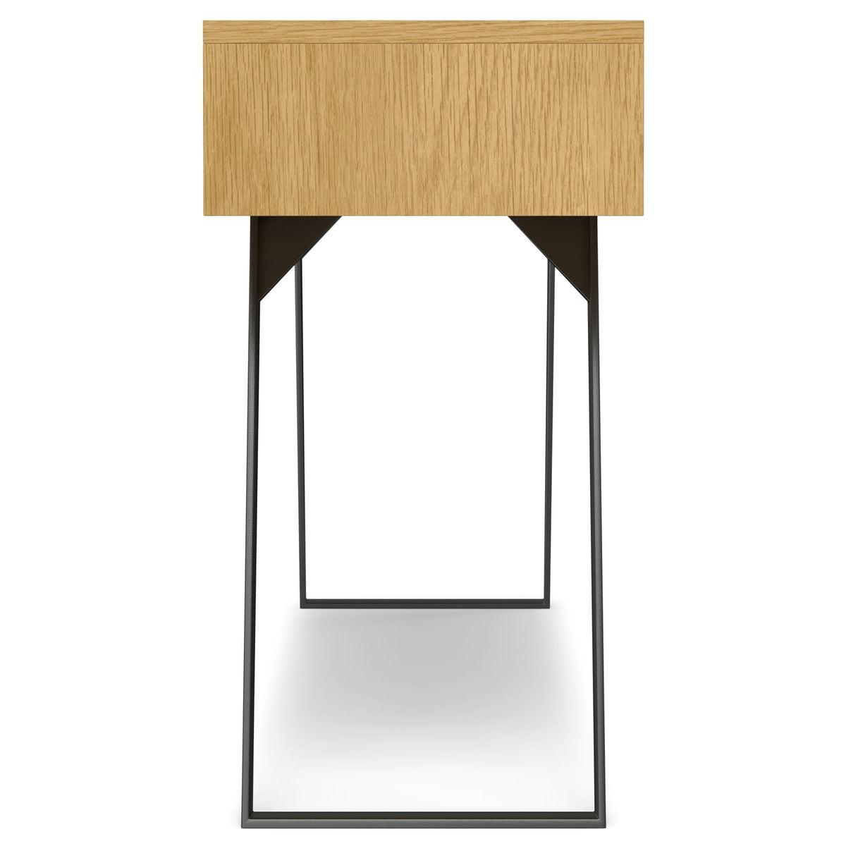 60" Wide Oak Console Table - Entryway Organizer Table for Living Room
