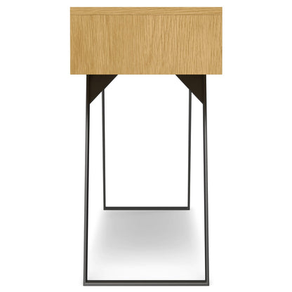 60" Wide Oak Console Table - Entryway Organizer Table for Living Room
