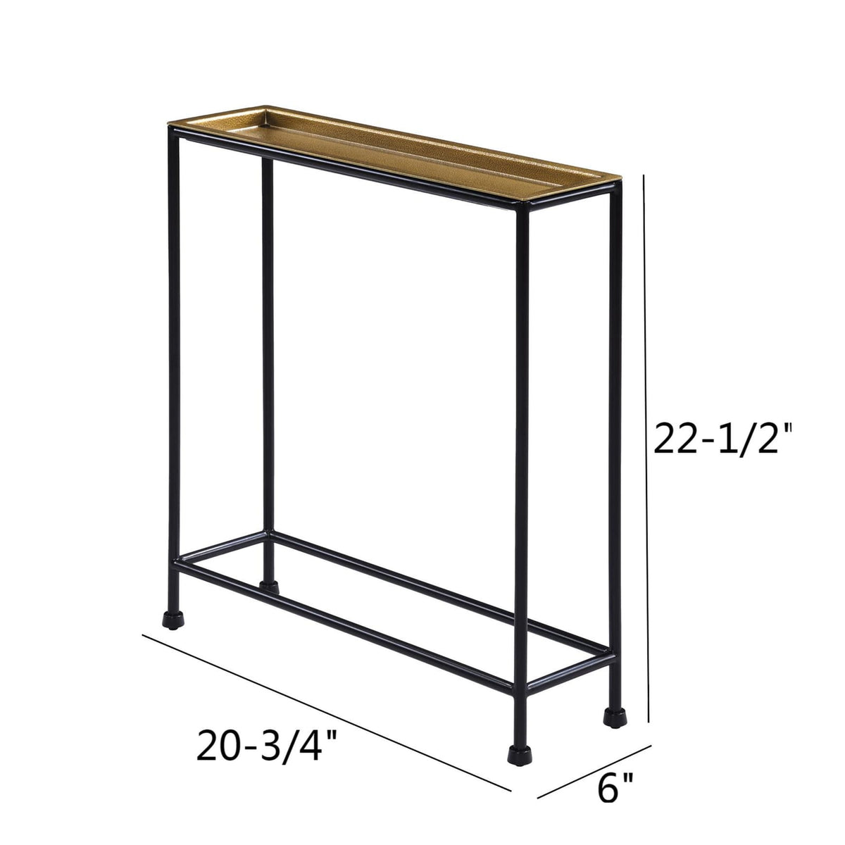 Antique Bronze Metal Accent Table - 20.75" for Living Room