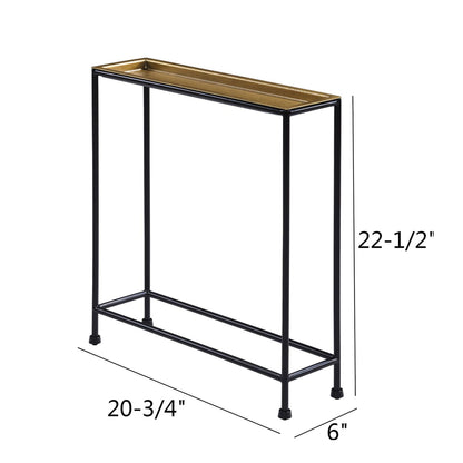 Antique Bronze Metal Accent Table - 20.75" for Living Room