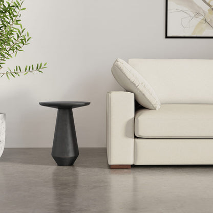 Gloria Cast Aluminum Side Table - Black, Durable Metal Accent