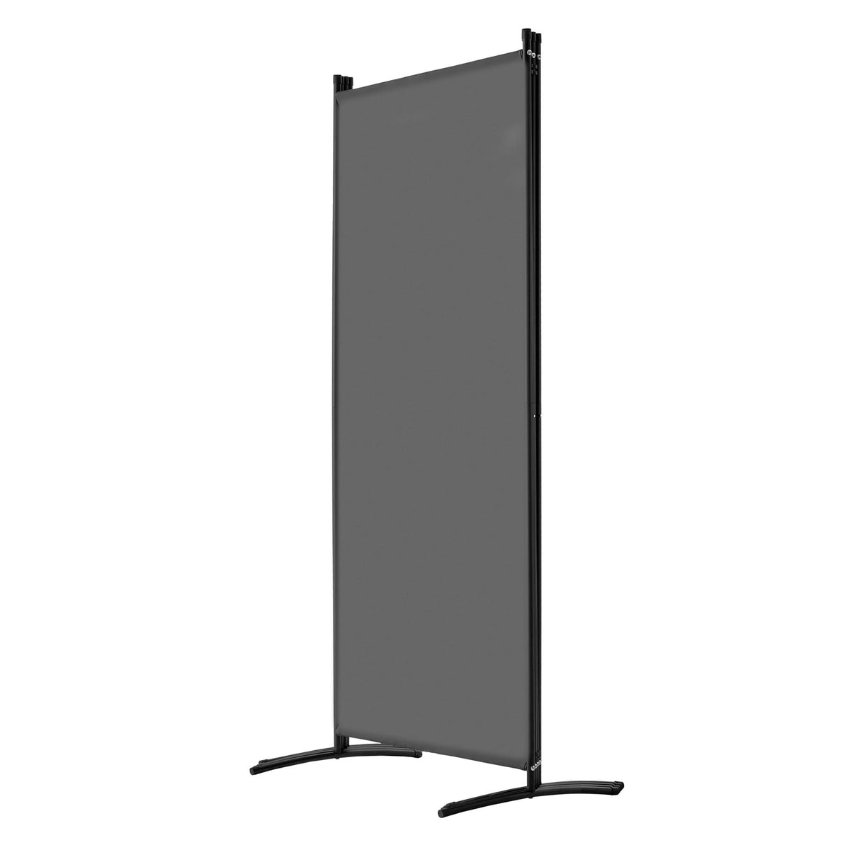 4 Panel Room Divider - Folding Privacy Screen, Iron Frame, Gray