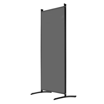 4 Panel Room Divider - Folding Privacy Screen, Iron Frame, Gray