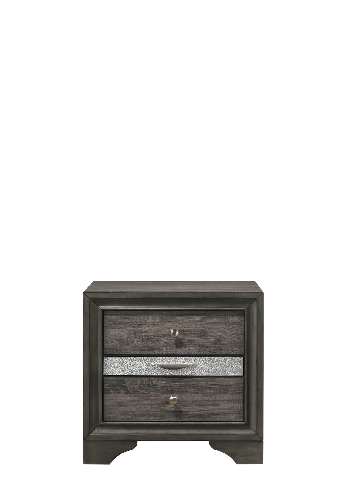 Gray Synthetic Wood Nightstand - 17"W x 26"H for Bedroom