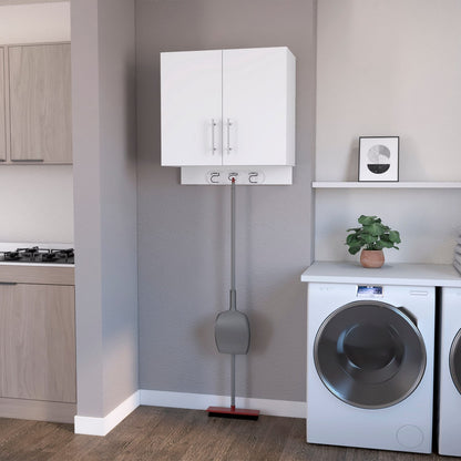 Carmelita 2-Door White MDF Cabinet - Wall Storage Unit