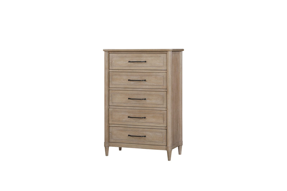 34" Sand Finish Solid Wood Dresser - Bedroom Storage