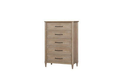 34" Sand Finish Solid Wood Dresser - Bedroom Storage