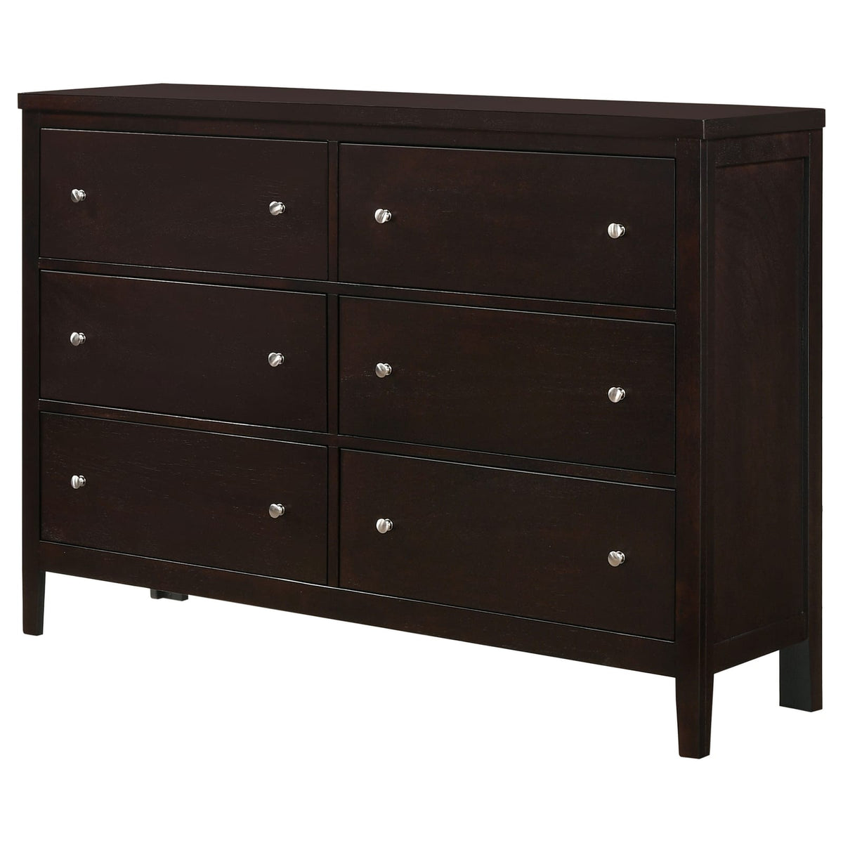Cappuccino Wood Dresser - 6 Drawers Bedroom