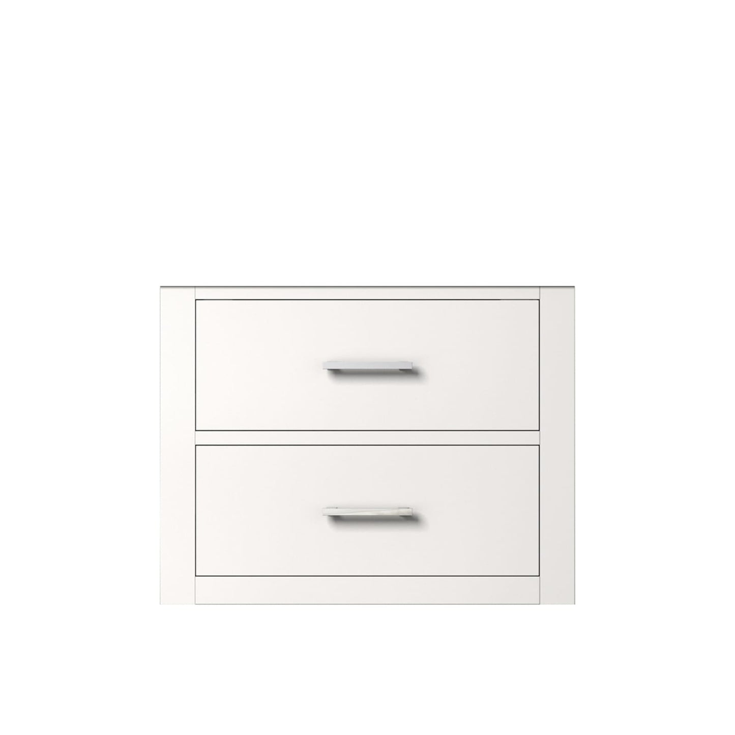 White Single Bath Vanity - 24 Inch Wall Hung for Bathroom