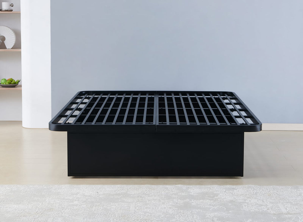 Queen Black Metal Bed Frame - Modern Bedroom Base