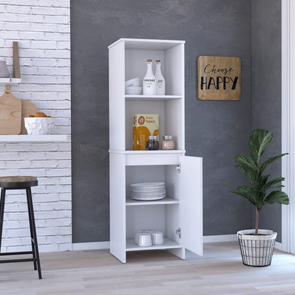 White Particle Board Bedroom Cabinet - 2 Shelves for Living Room