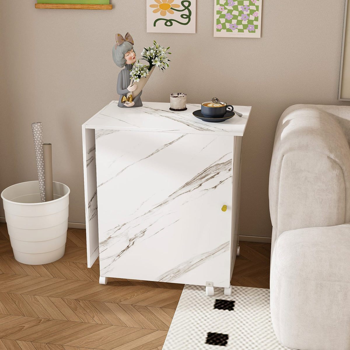 Dining Room Folding Sewing Table with Wheels; Multi-Use Craft Station & Kitchen