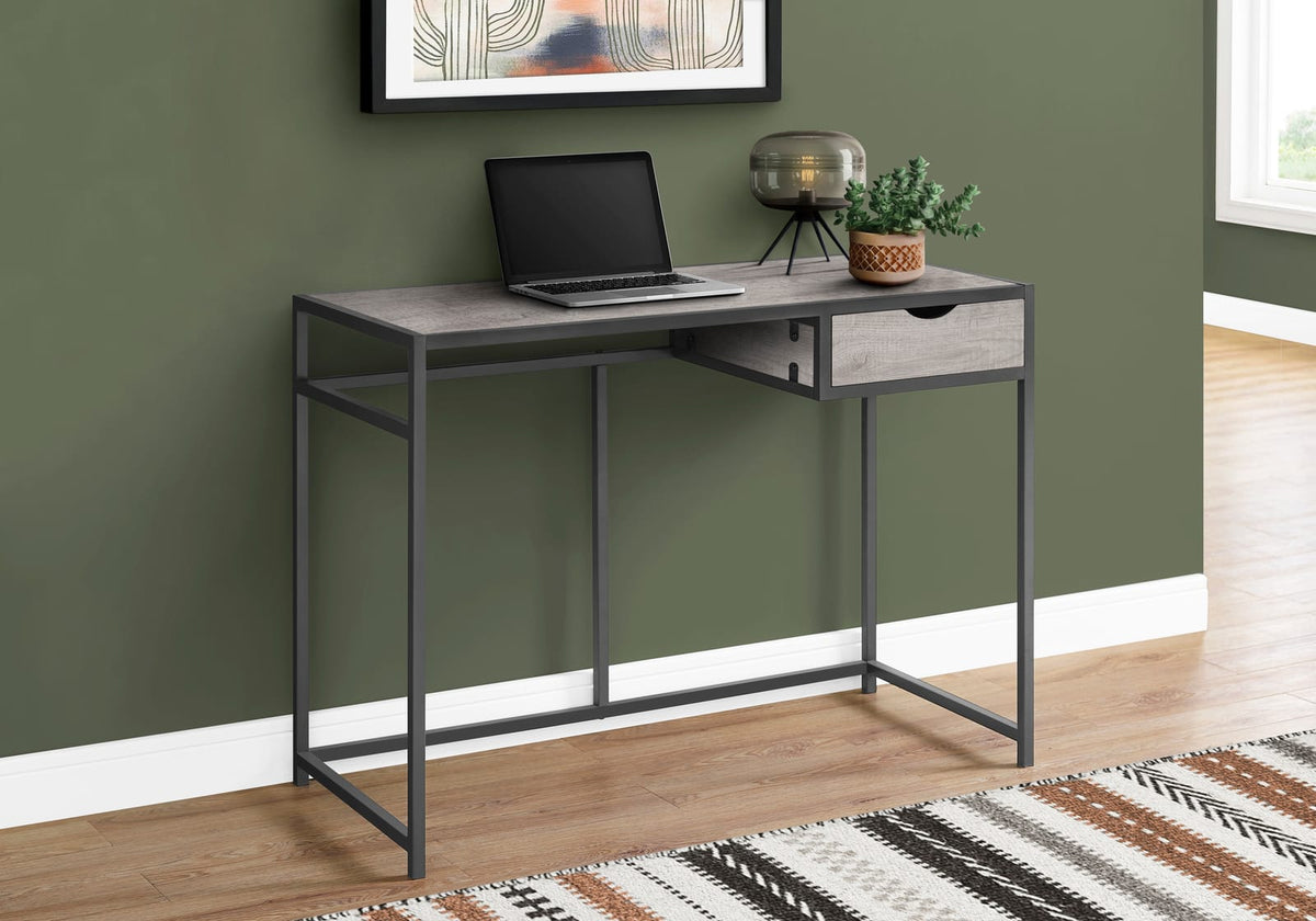 Grey Computer Desk with Storage Drawer - 42" L