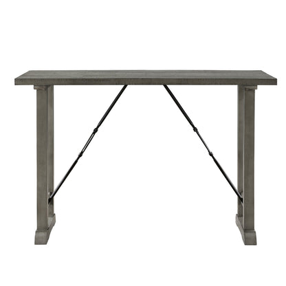 Light Gray Rectangular Dining Table - Seats 4