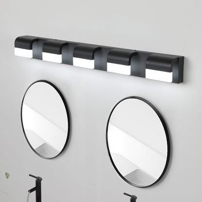 Modern Black Iron Bathroom Vanity Lighting - 5 Light LED