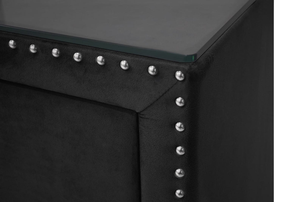 Black Six Drawer Dresser - Contemporary Bedroom Furniture