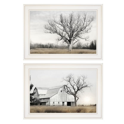 White 2 Piece Wall Vignette Decor for Home Spaces