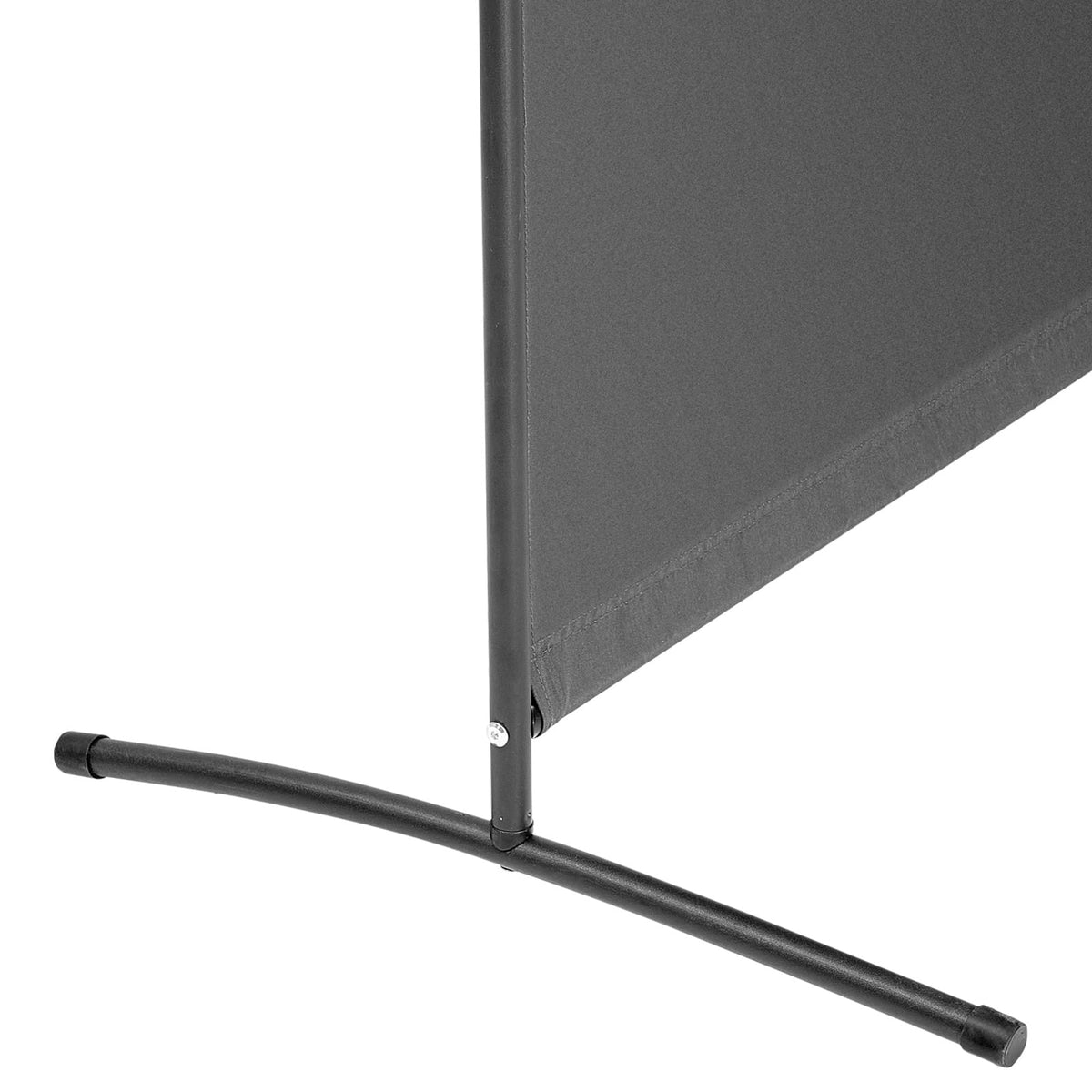 4 Panel Room Divider - Folding Privacy Screen, Iron Frame, Gray