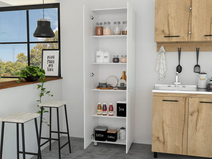 White 78" Storage Cabinet - 5 Shelves