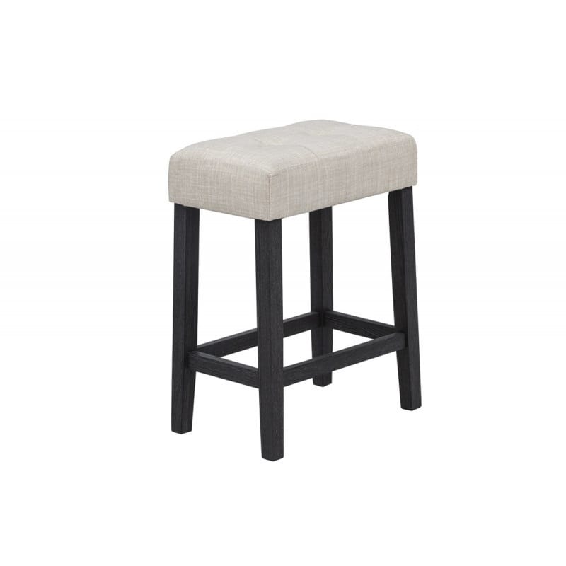 Contemporary Beige Bar Stools Set of 2 for Dining Room Kitchen Seating