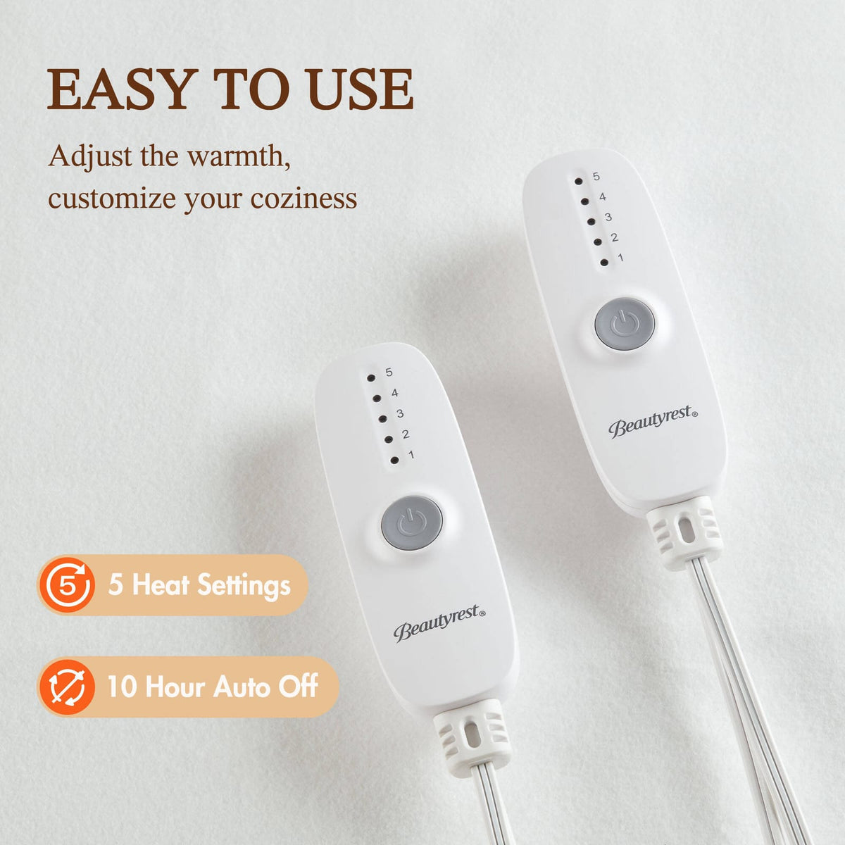 Queen Heated Mattress Pad - White Polyester, 1-Piece