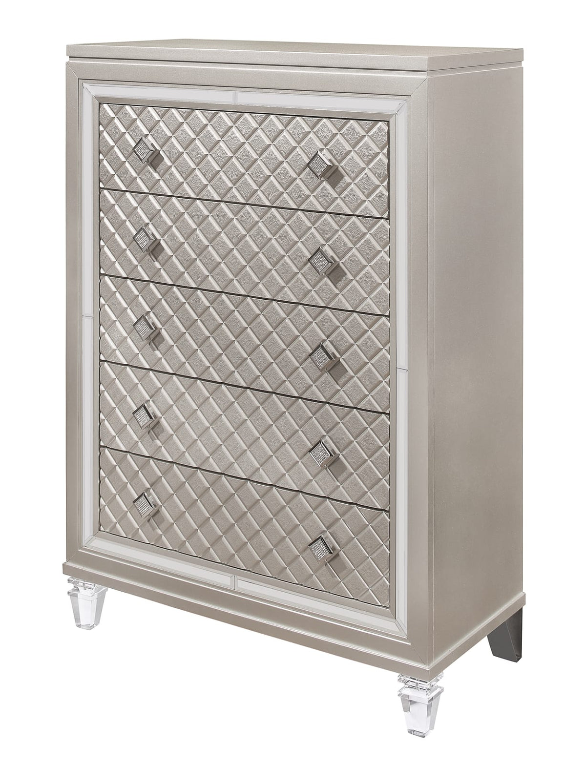 CROSS GLAM CHAMPAGNE CHEST - Modern Bedroom Dresser