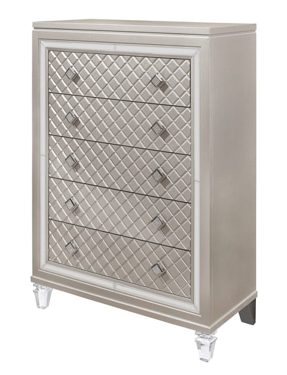CROSS GLAM CHAMPAGNE CHEST - Modern Bedroom Dresser