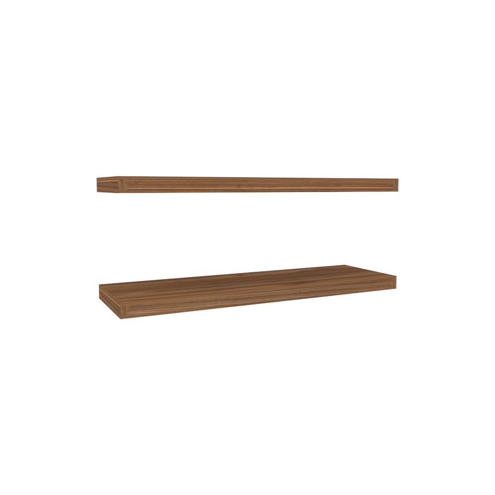 Mahogany Floating Shelves - Set of Two